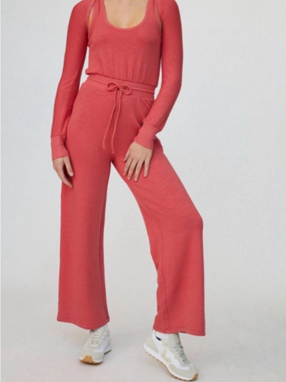 Anthropologie Daily Practice coral Sleeveless Jumpsuit